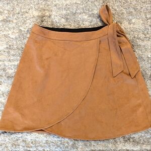 Elegant Tan Wrap Skirt